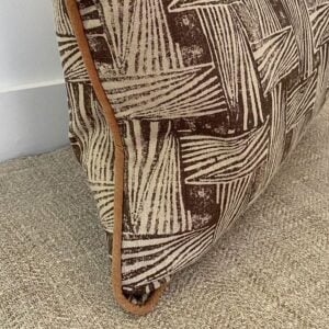 Block Printed Cushion - Miriam Madder Brown SBPC5 - Image 3