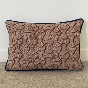 Sarah Burns Patterns block printed cushion