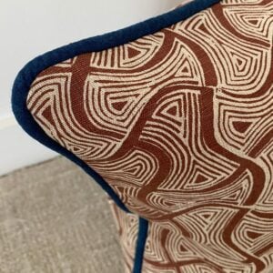 Sarah Burns Patterns block printed cushion