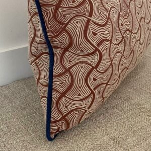 Sarah Burns Patterns block printed cushion