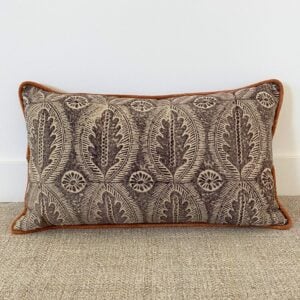 Sarah Burns Patterns block printed cushion