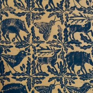 Block Printed Hanging - Beasts Orange - Image 2