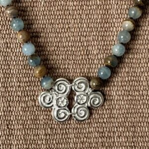 Silver scroll necklace