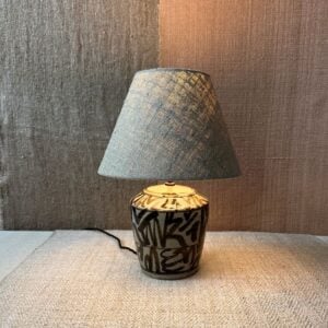 Stoneware pottery lamp