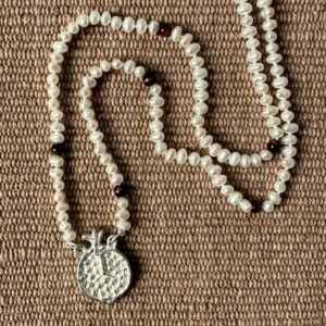Silver pomegranate necklace
