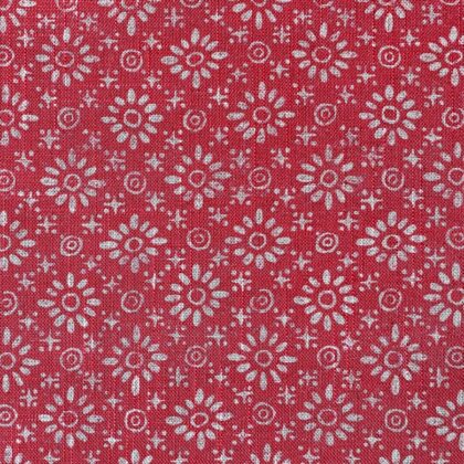 Fabric roll with fuschia pink, small scale daisy pattern