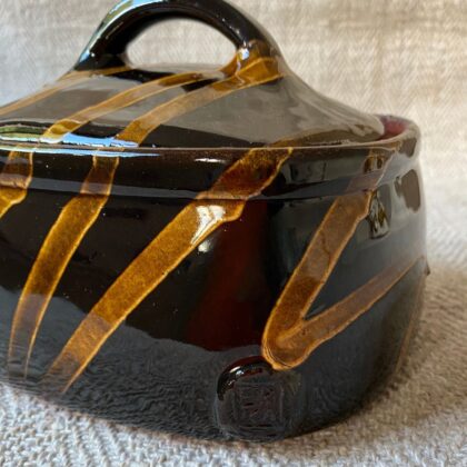 Erica Taylor Low Butter Dish Black ETLBU2 - Image 2