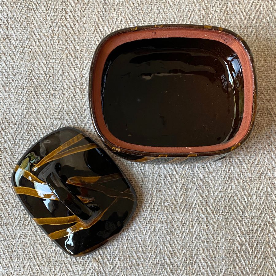 Erica Taylor Low Butter Dish Black ETLBU2