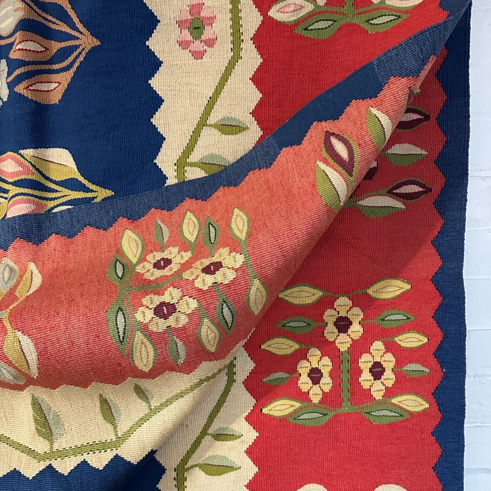 Large red and blue kilim