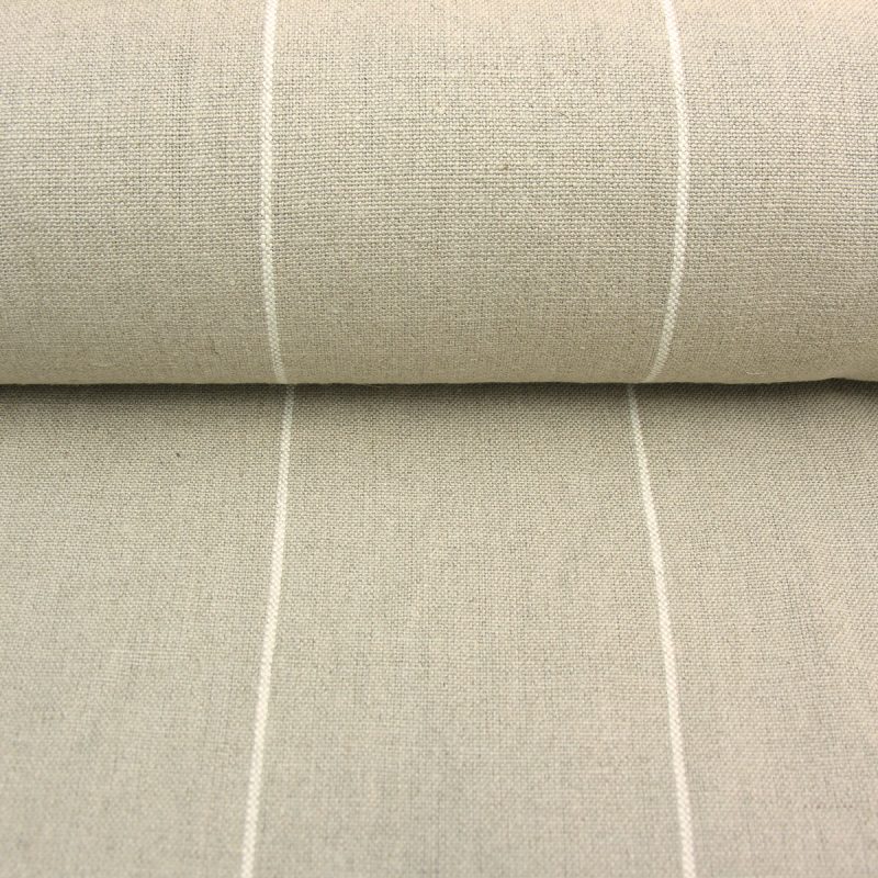Linen Stripe York - White - Image 3