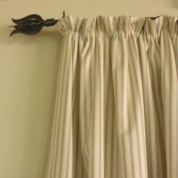 Large ticking curtain