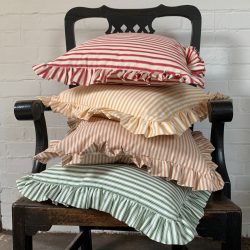 Ticking Stripe Alpha Tinsmiths Ticking Fabric Ticking Curtains Ticking Stripe Ticking Cushions Bespoke Cushions Tinsmiths Made to Measure