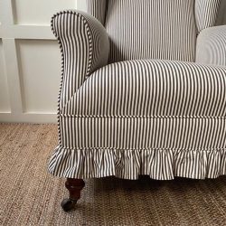 Ticking Fabric Chair