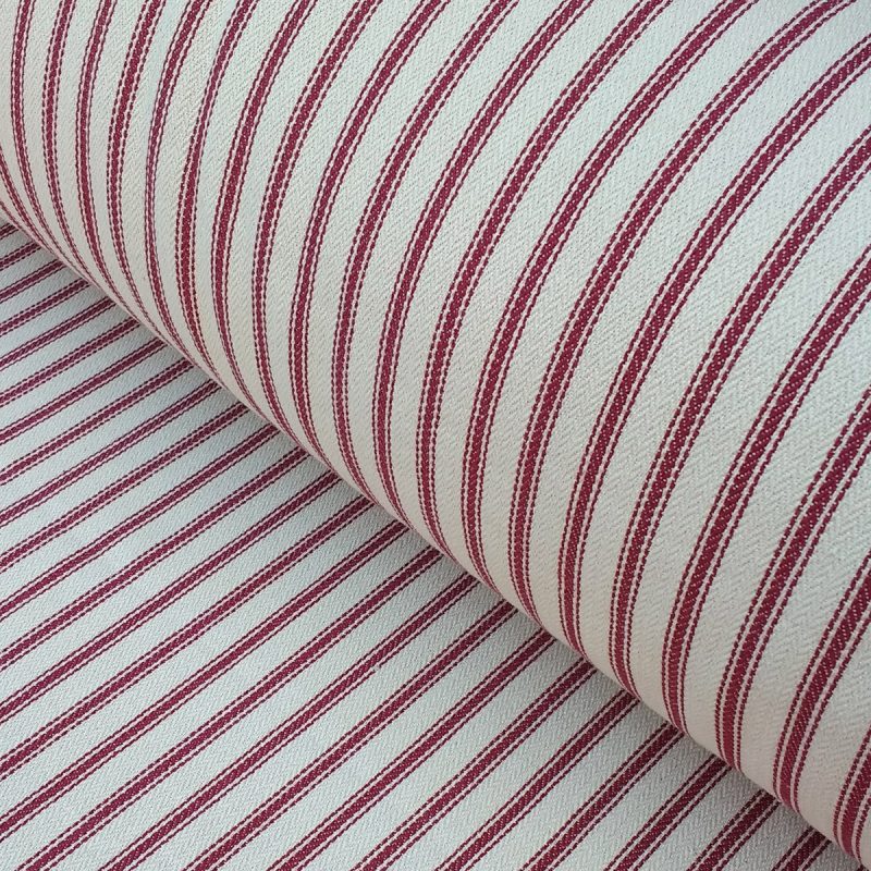 Hampton Ticking Fabric Ruby,20000 Martindale Rub, classic ticking, cotton, cotton fabric, cotton ticking, curtain fabric, Discount Fabric, French ticking, Herefordshire blinds, Herefordshire Curtains, Herefordshire Fabric shop, Herefordshire soft furnishings fabric, Herefordshire upholstery fabric, interior design, interiors, Ledbury Blinds, Ledbury curtains, Ledbury fabric shop, Ledbury upholstery fabrics, Martindale rub, mattress ticking, rub test, soft furnishing, stripe, striped fabric, Striped material, stripes, Ticking, ticking fabric, ticking stripes, Tinsmiths, tinsmiths ticking, traditional ticking, Upholstery, upholstery fabric