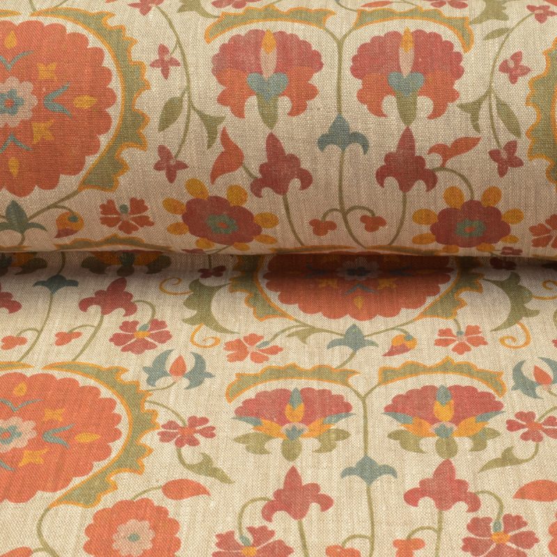 Karabair Linen - Orange, Sage & Ochre