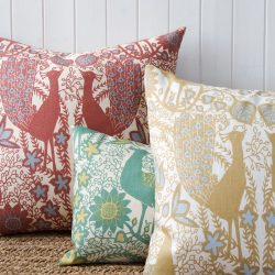 Lewis and wood peacock cushions