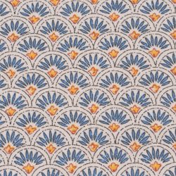 oilcloth scallop indigo