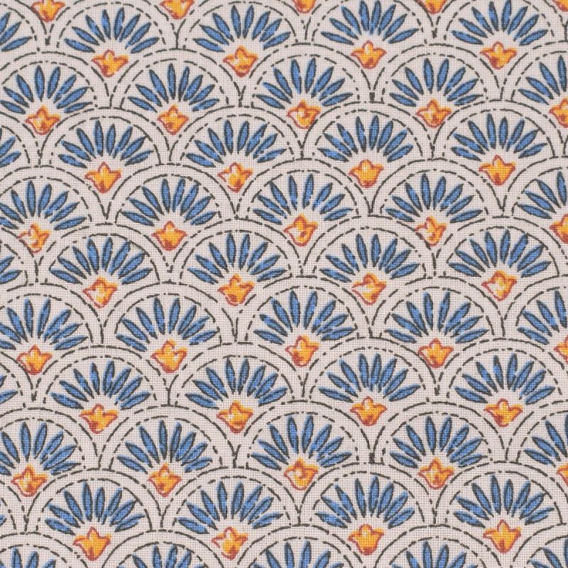 oilcloth scallop indigo