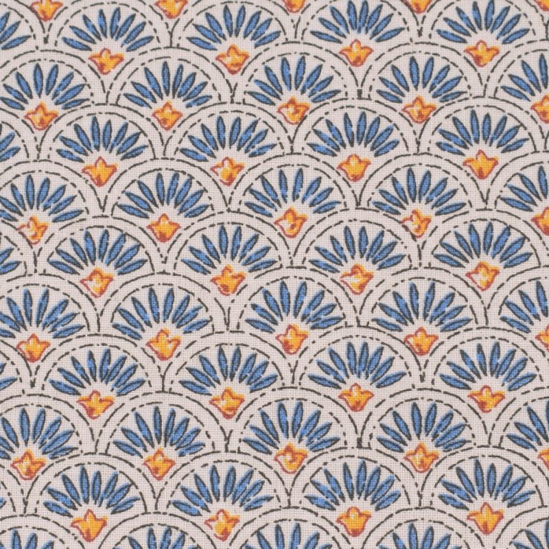 oilcloth scallop indigo