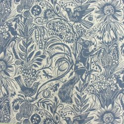 Mark Hearld Squirrel and Sunflower - Indigo