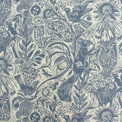 Mark Hearld Squirrel and Sunflower - Indigo