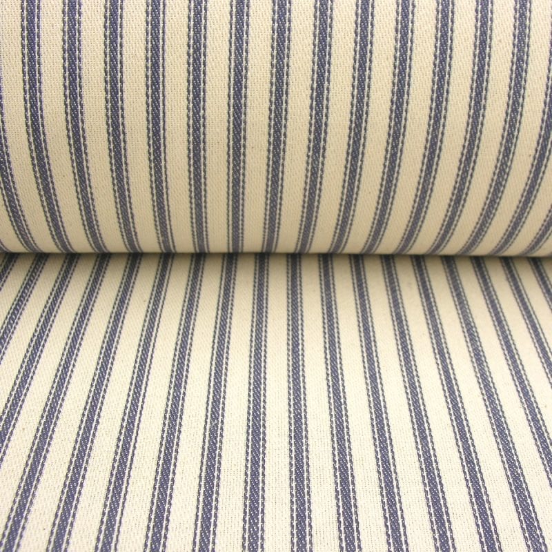 Cotton Ticking Wide - Cribbage Navy