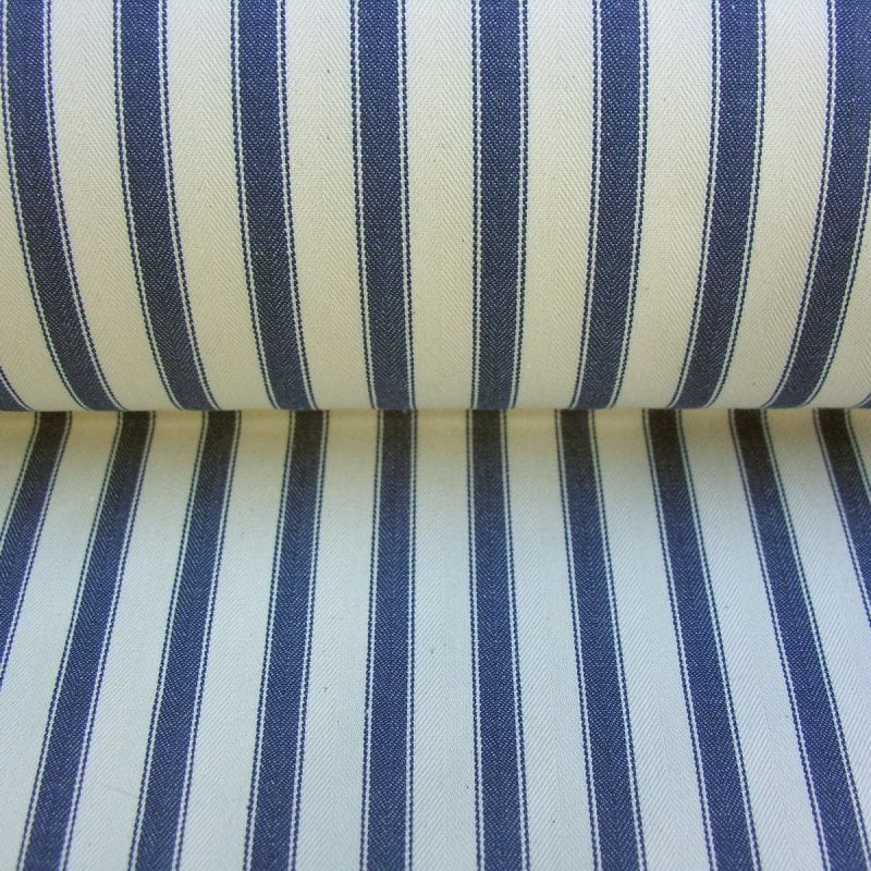 Ticking Fabric Large Navy Blue