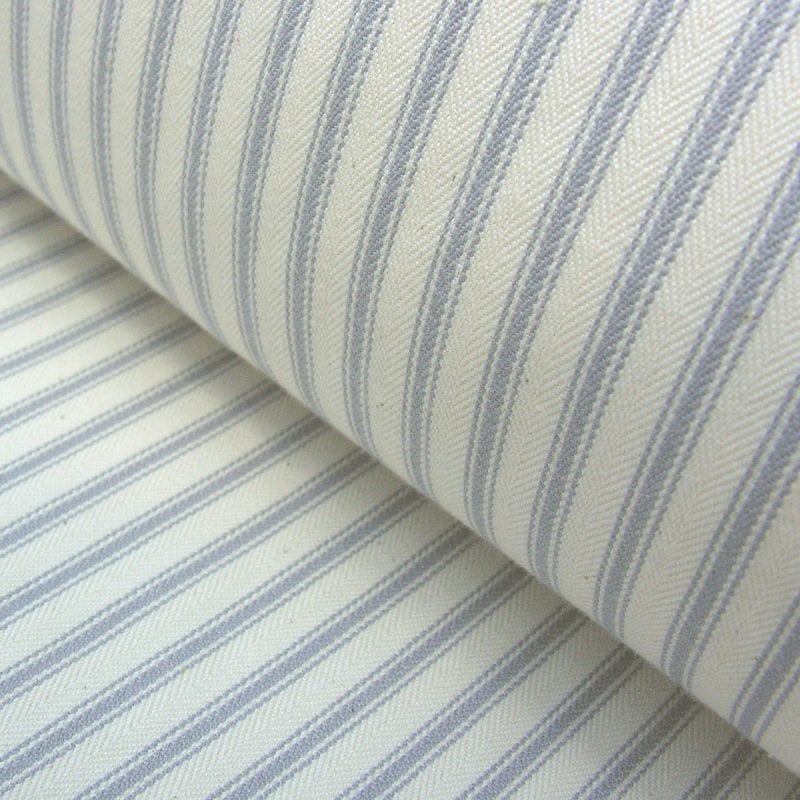 Ticking Fabric Silver Grey