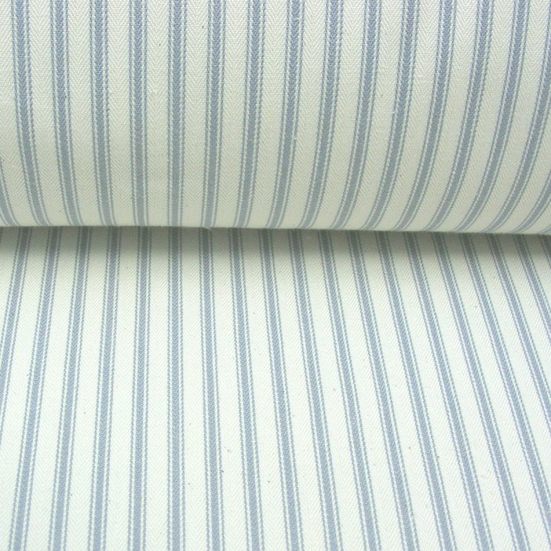 ticking fabric silver