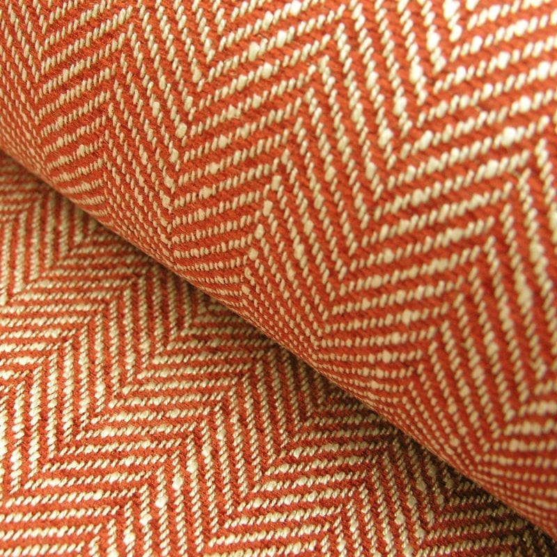 Upholstery Fabric Spey Herringbone Brick Red