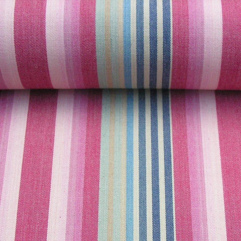 Ticking Vintage Stripe Raspberry