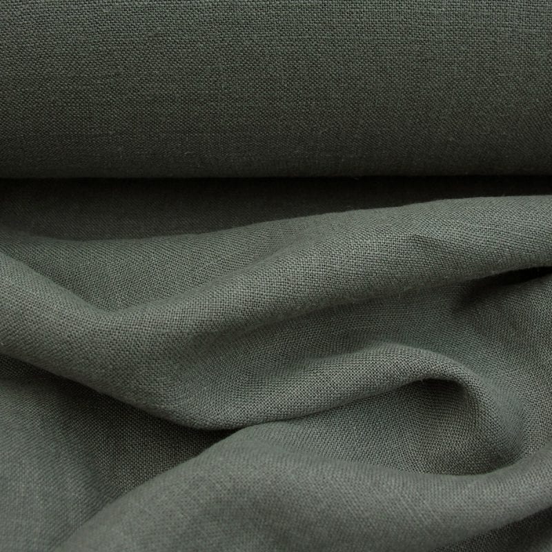 Washed Linen Olive Green