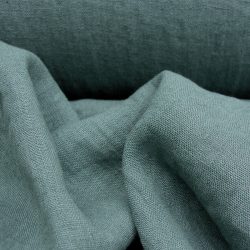 Washed Linen Teal, 100% linen, Soft Linen curtain fabric