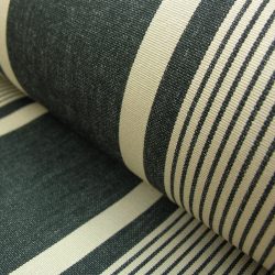 Cotton Stripe William Charcoal Putty