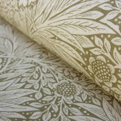 William Morris Marigold Linen Olive Linen