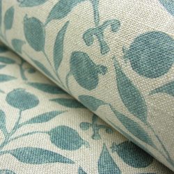 William Morris Fabric Rosehip Mineral Blue