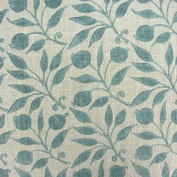 William Morris Fabric Rosehip Mineral Blue