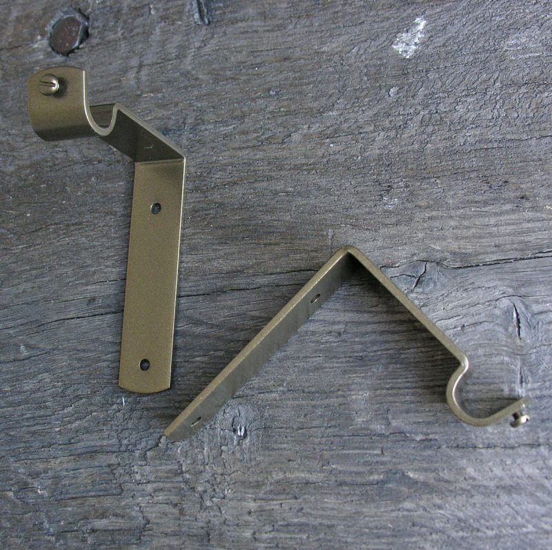 Metal Curtain Pole Set - Bronze 19mm - Image 5