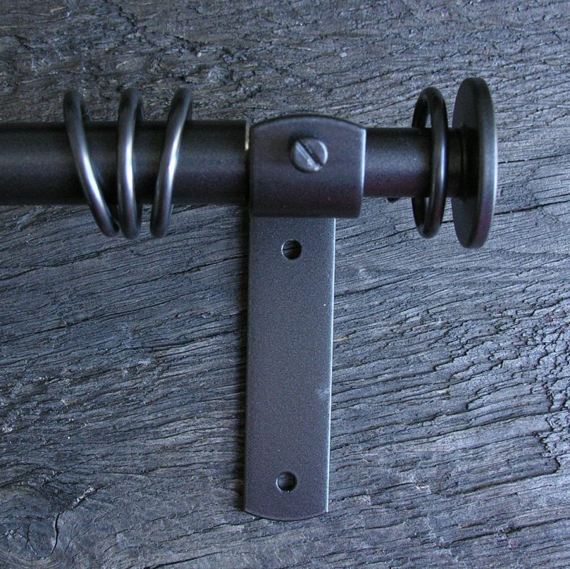 Metal Curtain Pole Set - Graphite Grey 19mm - Image 3