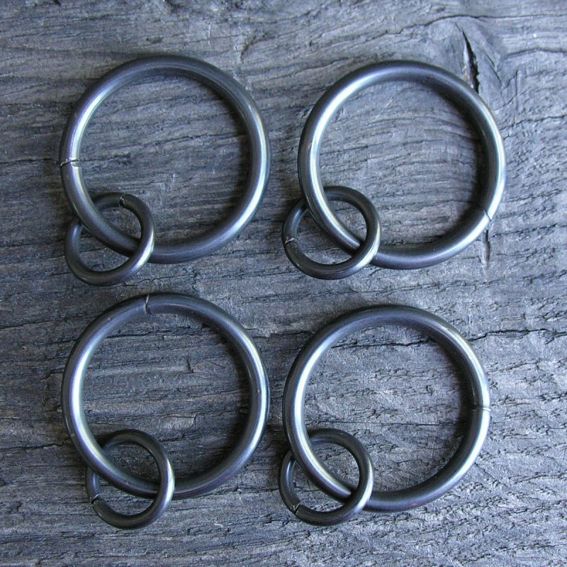 Metal Curtain Pole Set - Graphite Grey 19mm - Image 4