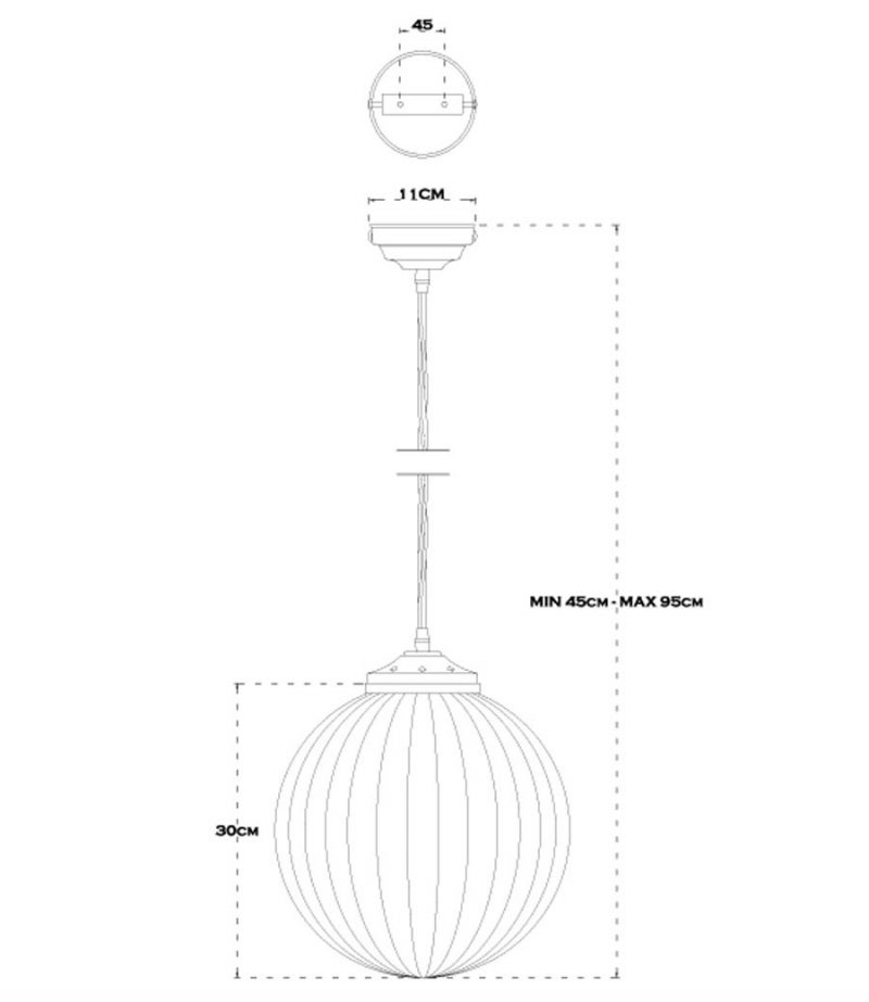 Prismatic Globe Pendant Light Large - Image 6