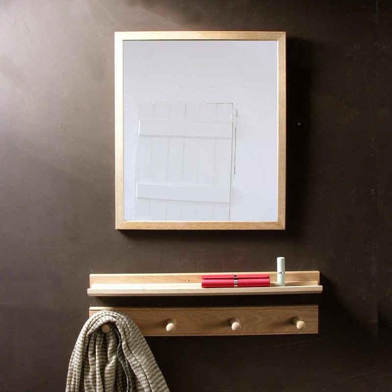 Large Oak Framed Mirror