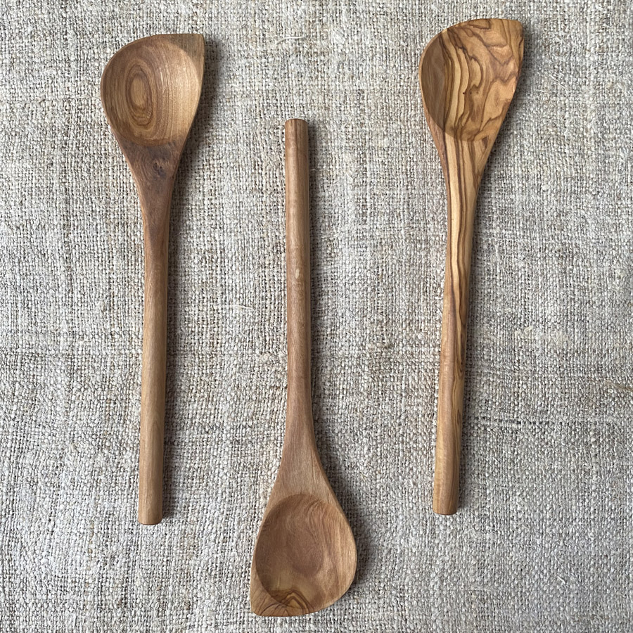Olive Wood Corner Spoon Tinsmiths