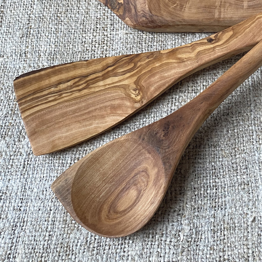Olive Wood Corner Spoon Tinsmiths