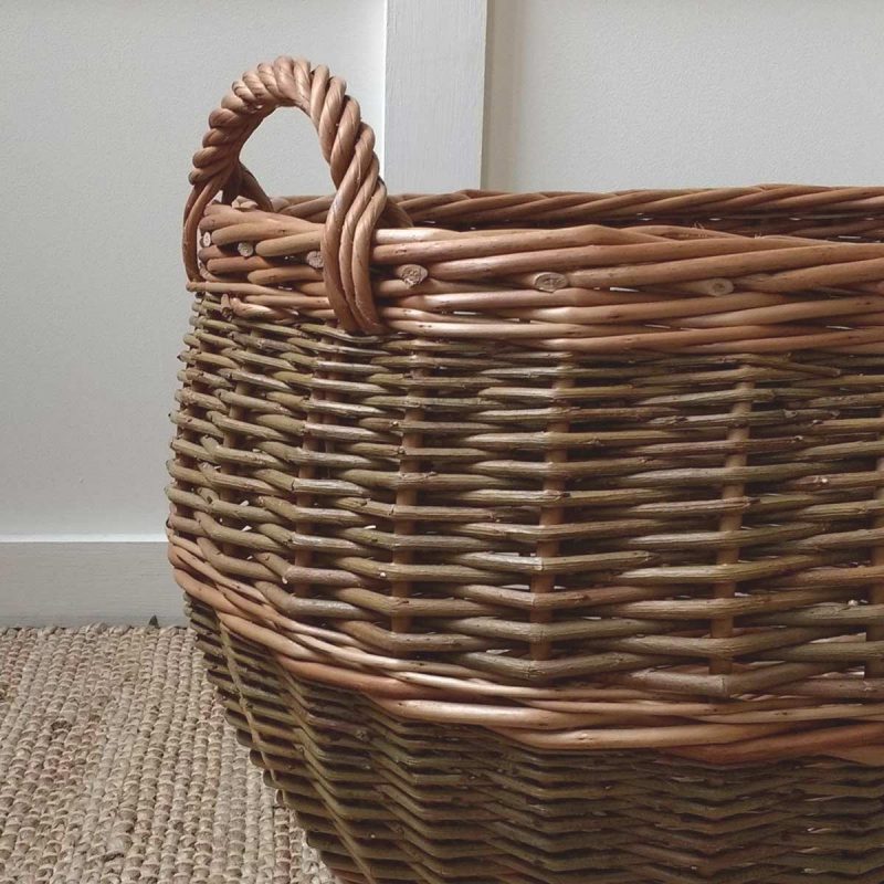 Large Oval Log Basket - Image 4