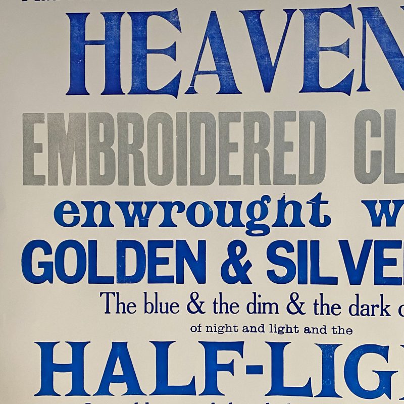 The Cloths of Heaven, Letterpress Poster - Image 2