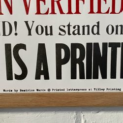 Tilley Letterpress Printing Office Poster Tinsmiths