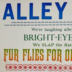 Tilleys Letterpress Alley Cats Poster Tinsmiths