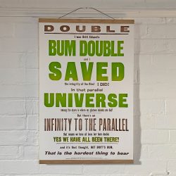 Tilleys Letterpress Bum Double Poster Tinsmiths