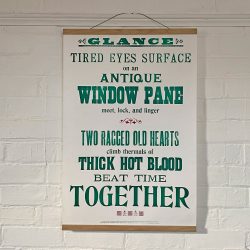 Tilleys Letterpress Glance Poster Tinsmiths